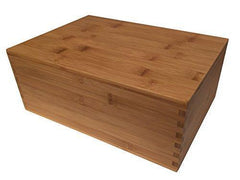 Blake & Lake Wood Stash Box with Rolling Tray - Wood Stash Box w/Storage - Rolling Tray Stash Box - Premium Quality Dovetail Design Discrete Wooden Stash Boxes (Natural)