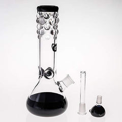 SEA Glass Smokeless Inhalers Black Glass Vase 27cm