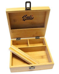 Cali Factory Large Size Bamboo Box Storage Organizer - Classic and Neat Design Stash Box, for Smoking Accessory Item# LGSB062118-1