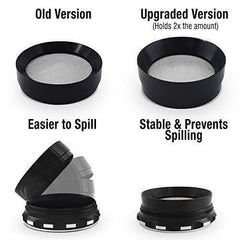 [Upgraded Version] Best Herb Grinder By Kozo Grinders. Large 4 Piece, 2.5" Black Aluminium