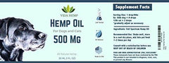 Full-Spectrum Hemp Oil (500 mg)- Provides Anxiety Relief for Dogs and Cats, Calming Effect Helps Pets Relax, Aids in Stress and Pain Treatment, Premium Organic Pure Extract Supplement Drops