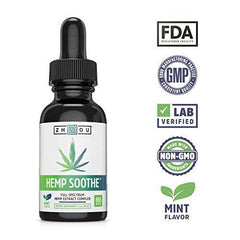 Hemp Soothe™ Full Spectrum Hemp Seed Oil - Mint Flavored Hemp Oil Drops Formulated for Optimal Calm and Comfort - Includes Omega 3 Fatty Acids to Help Support Joint, Heart and Brain Health