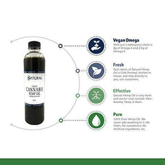 Hemp Oil Anti-Inflammatory_Pain Relief_100% Pure_Cold Pressed_High Vegan Omegas 3 & 6_No Fillers or Additives, Therapeutic Grade (16 Ounce)