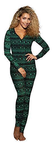 High Demand Women's Black Green Knit Jersey Onesie-M