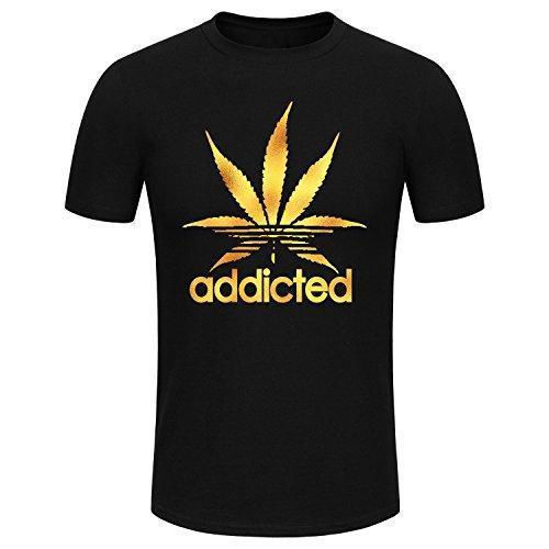 SPGBTees Men's Addicted T-Shirt Black Color XL-Size