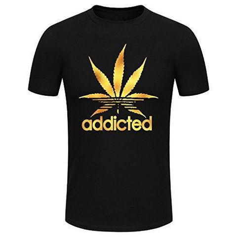 SPGBTees Men's Addicted T-Shirt Black Color XL-Size