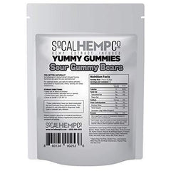 SoCalHempCo – Yummy Gummies – 50mg Hemp Extract Infused Gummy Candy – Sour Gummy Bears – Assorted Flavors