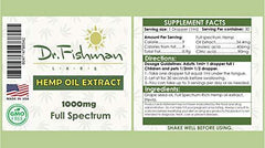 Full Spectrum Hemp Oil - by Dr. Fishman Labs - 1000mg 99.9% Pure Hemp Extract - Pain - Stress - Anxiety Relief 30ml -(1oz) Natural Flavor