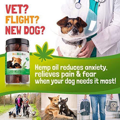 CeeBeeDoo Dog Treats with Hemp Oil for Pain Relief & Anxiety – Healthy & Tasty Hemp Treats for Dogs – Natural Pet Hemp Chews Dog Calming Treats for Small & Large Dogs, (Liver Meatballs)