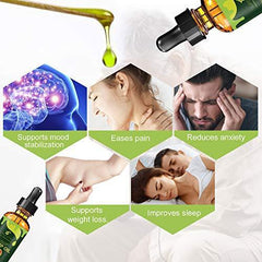 Hemp Oil for Pain Relief, Relieve Inflammation, Stress Support, Anti Anxiety, 100% Pure Organic Hemp Extract Oil (500mg)