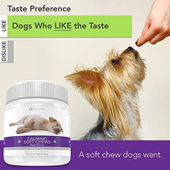 Calming Treats for Dogs- Soft Chew Formula with Organic Hemp Oil for Dogs, Easy Consumption and Great Tasting with Organic Chamomile and Valerian Extract
