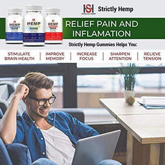 Hemp Strawberry Gummies 1000 mg - 30 Count