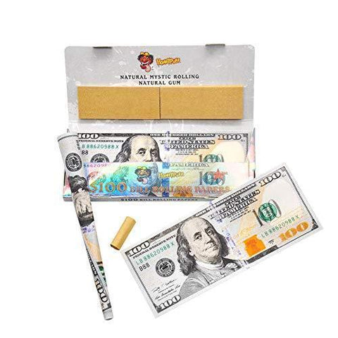 Satelliter Fake Money, Rolling Papers with Filter Tips, Wallets of Cigarette Rolling Papers 110 * 45MM(2 Wallet)