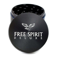Herb Grinder Deluxe Edition by Free Spirit, 4 Piece 2.5 Inch Superior Quality Aluminum
