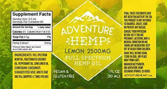 Lemon 2500mg Hemp Oil for Pain Relief, Stress Support, Anti Anxiety, Sleep Supplements. Herbal Drops Rich in MCT Fatty Acids Natural Anti Inflammatory 1 FL oz. (30 ml) (Lemon or Peppermint))