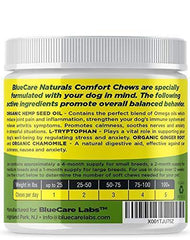 Dog Anxiety Relief with HEMP OIL-Calming Treats for Dogs for Separation Anxiety -Soft Chews for Storm Anxiety and Motion Sickness Relief with Omega 3 for Hip and Joint Pain -120 Count Calming Treats
