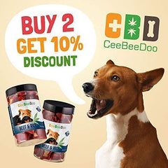 CeeBeeDoo Dog Treats with Hemp Oil for Pain Relief & Anxiety – Healthy & Tasty Hemp Treats for Dogs – Natural Pet Hemp Chews Dog Calming Treats for Small & Large Dogs, (Beef and Rice)