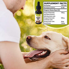Hemp Oil for Dogs and Cats 500mg Helps Relieve Anxiety with a Full Spectrum of Hemp Extract for Pets, Helps with Pet Hips and Joint Relief with a Calming Effect for Your Cat or Dog