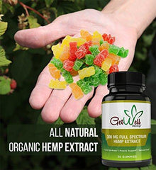 Premium Full Spectrum Hemp Extract Gummy Bears 300 MG, 30 Count, 10 MG per Gummy with Rich Hemp Taste, Great for Skin, Lowers Cholesterol, Rich in Fatty Acids, Omega 6, and Omega 3. Made in USA