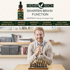 Full Spectrum Hemp Oil for Pain, Anxiety & Stress Relief - 500mg of Pure Hemp Extract - Grown & Made in USA - Anti-Inflammatory & Joint Support - Helps with Sleep, Mood, Skin & Hair - 1 Fl oz (30ml)