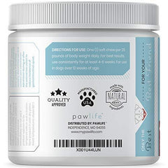 pawlife Calming Treats for Dogs - Hemp Oil Infused Soft Chews for Dog Anxiety Support- 120 Dog Calming Treats (Bacon)