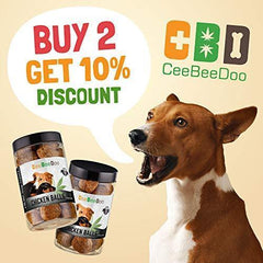 CeeBeeDoo Dog Treats with Hemp Oil for Pain Relief & Anxiety – Healthy & Tasty Hemp Treats for Dogs – Natural Pet Hemp Chews Dog Calming Treats for Small & Large Dogs, (Chicken Balls)