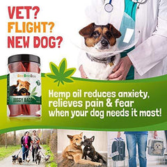 CeeBeeDoo Dog Treats with Hemp Oil for Pain Relief & Anxiety – Healthy & Tasty Hemp Treats for Dogs – Natural Pet Hemp Chews Dog Calming Treats for Small & Large Dogs, (Doggy Bacon)