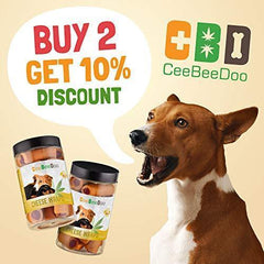CeeBeeDoo Dog Treats with Hemp Oil for Pain Relief & Anxiety – Healthy & Tasty Hemp Treats for Dogs – Natural Pet Hemp Chews Dog Calming Treats for Small & Large Dogs, (Cheese Wraps)