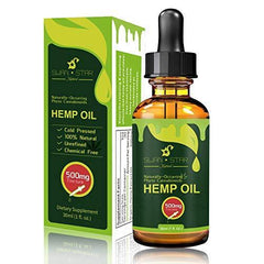 Hemp Oil for Pain Relief, Relieve Inflammation, Stress Support, Anti Anxiety, 100% Pure Organic Hemp Extract Oil (500mg)