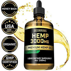 Hemp Oil for Pain Anxiety Relief :: 3,000mg :: Natural Full Spectrum Hemp Seed Extract :: May Help with Inflammation, Joints, Sleep, Mood + More :: Zero THC CBD Cannabidiol :: Rich in Omega 3,6,9