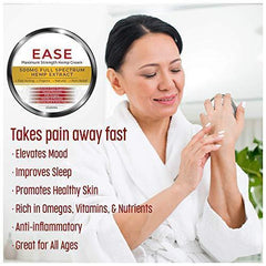 Premium Organic Hemp Cream-Pain Relief for Arthritis, Inflammation & Joint Pain-500mg Hemp Extract w/Essential Oils-Hemp Salve for Psoriasis, Eczema, Sciatica, Neck, Back and Knees- Made in USA- 2oz