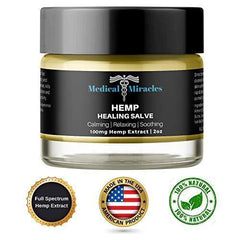 Hemp Pain Cream Salve - 100mg Full Spectrum Hemp Extract - Fast Muscle and Joint Pain Relief. 2oz