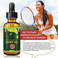 Hemp Oil for Pain Relief, Relieve Inflammation, Stress Support, Anti Anxiety, 100% Pure Organic Hemp Extract Oil (300mg)