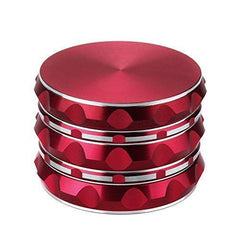 Fancystyle Grinder Polygon 4 Pieces Herb Grinder Spice Grinder Spice Mill with a Pollen Scraper (Red)