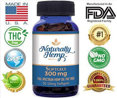 Naturally Hemp Oil 300mg - Certified Organic - Full Spectrum Extract - Relief for Stress, Inflammation, Pain, Sleep, Anxiety, Depression, Nausea - and More!