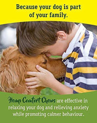 Dog Anxiety Relief with HEMP OIL-Calming Treats for Dogs for Separation Anxiety -Soft Chews for Storm Anxiety and Motion Sickness Relief with Omega 3 for Hip and Joint Pain -120 Count Calming Treats