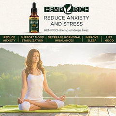 Full Spectrum Hemp Oil for Pain, Anxiety & Stress Relief - 500mg of Pure Hemp Extract - Grown & Made in USA - Anti-Inflammatory & Joint Support - Helps with Sleep, Mood, Skin & Hair - 1 Fl oz (30ml)
