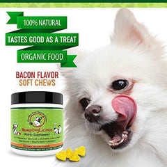 HempDogLicious Dog Joint Supplement Chews - Bacon Flavor Dog Joint Supplement Organic for Hip, Joint, Arthritis Pain, Skin, Coat and More, 90 Chews