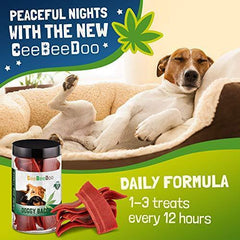 CeeBeeDoo Dog Treats with Hemp Oil for Pain Relief & Anxiety – Healthy & Tasty Hemp Treats for Dogs – Natural Pet Hemp Chews Dog Calming Treats for Small & Large Dogs, (Doggy Bacon)