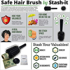 Diversion Safe Hair Brush by Stash-it | BONUS Smell Proof Bag | Can Safe to Hide Money, Jewelry, or Valuables with Discreet Secret Removable Lid