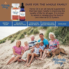 Naturally Hemp Oil - 300mg Capsule - Certified Organic - Relief for Stress, Inflammation, Pain, Sleep, Anxiety, Depression, Nausea - Full Spectrum Extract Safe for Your Whole Family