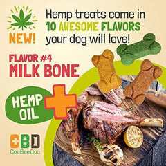 Milk Bone Dog Treats with Hemp Oil for Pain Relief & Anxiety – Healthy & Tasty Hemp Treats for Dogs – Natural Pet Hemp Chews Dog Calming Treats for Small & Large Dogs